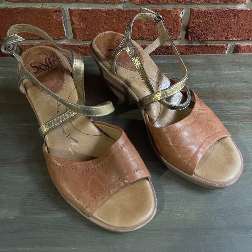 🌞Sofft Piara Brown Leather Sandal